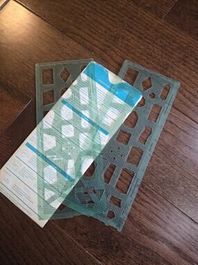 Vintage IBM Flowcharting Template Lot (GX20-8020-1) Stencils w/ Sleeve Envelope
